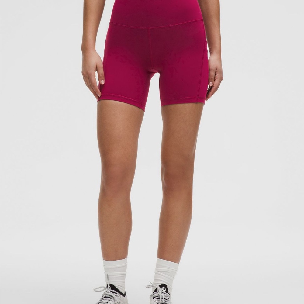 Lululemon Athletica Pink Bike Shorts High-Waisted Performance